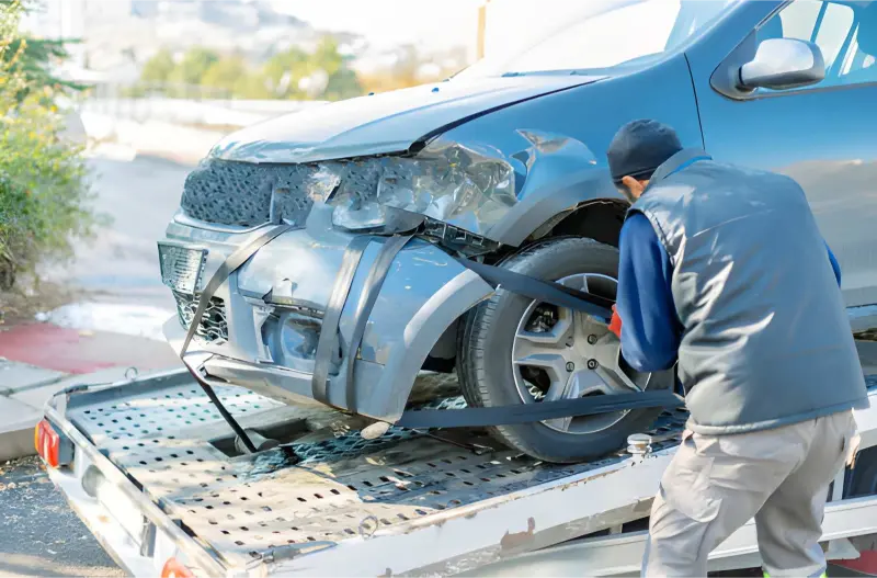 vehicle recovery from accident point