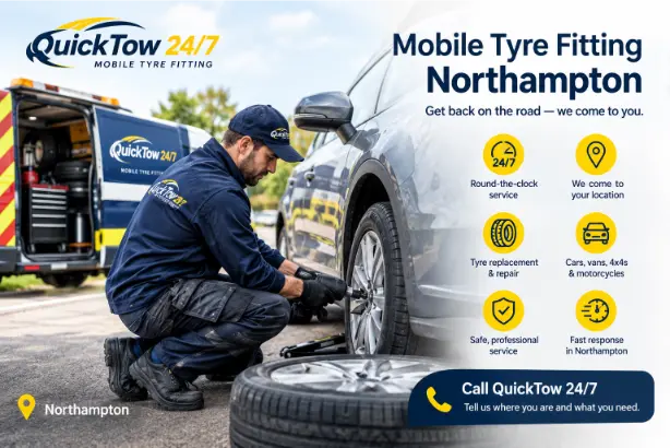 Mobile tyre fitting service in Northampton